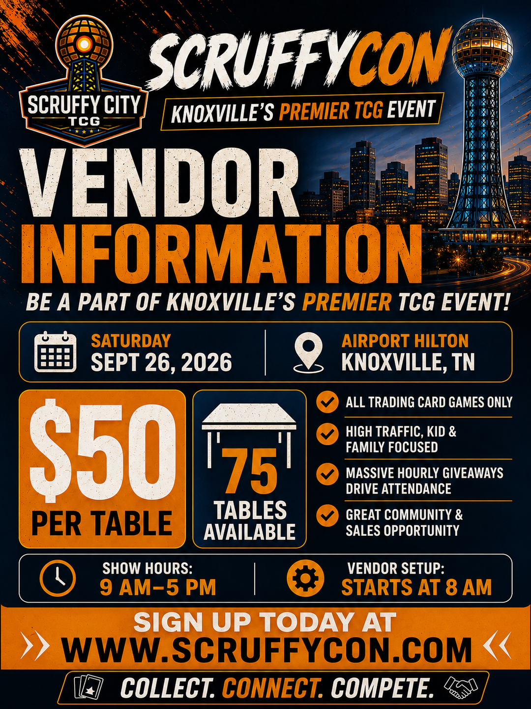 Scruffy Con Vendor Tables